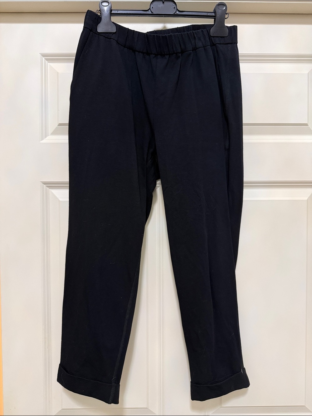 Eileen Fisher Black Elastic Waist Casual Pants Jersey knit size SP Like new